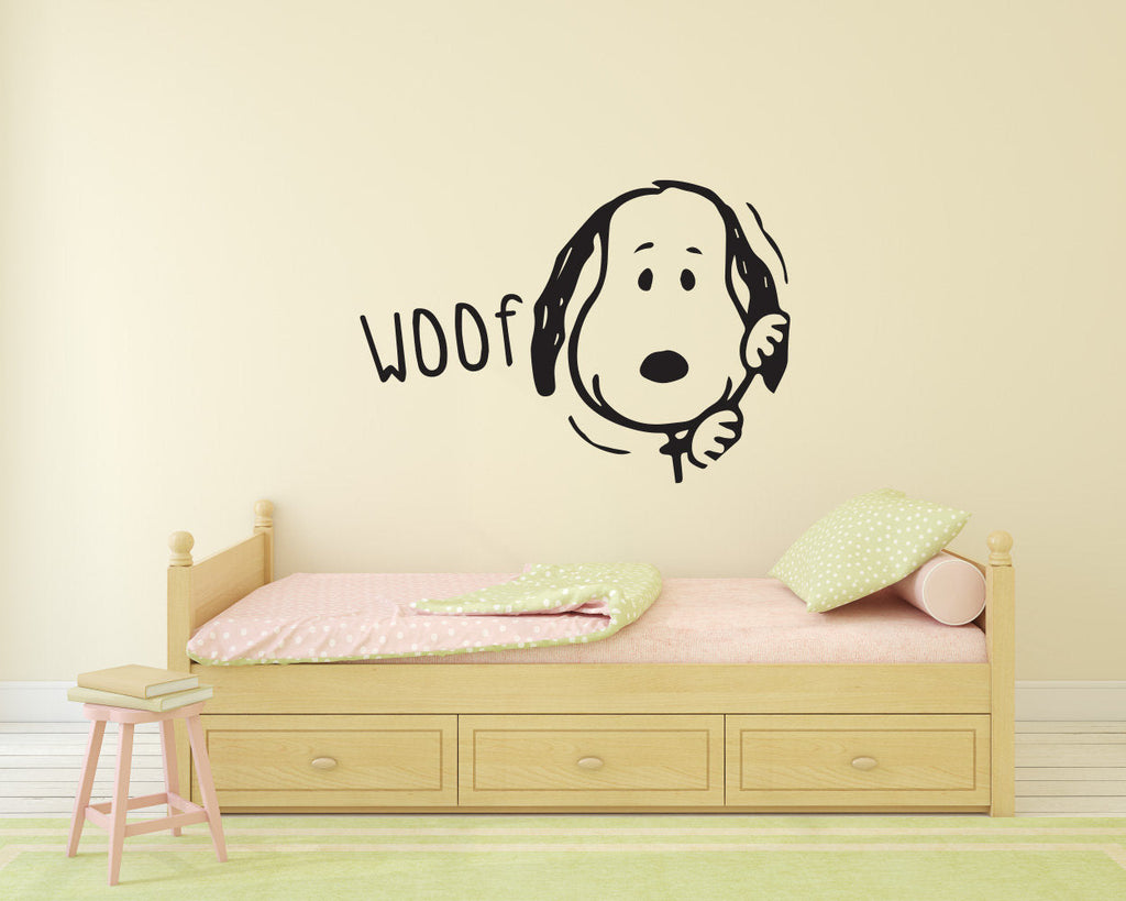 Snoopy Inspired Vinyl Home Decor Wall Decal 