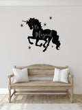Unicorn Silhouette Be Magical Vinyl Home Decor Wall Decal 