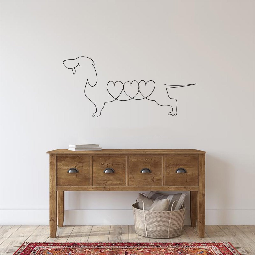 Dog Hearts Vinyl Home Decor Wall Decal 