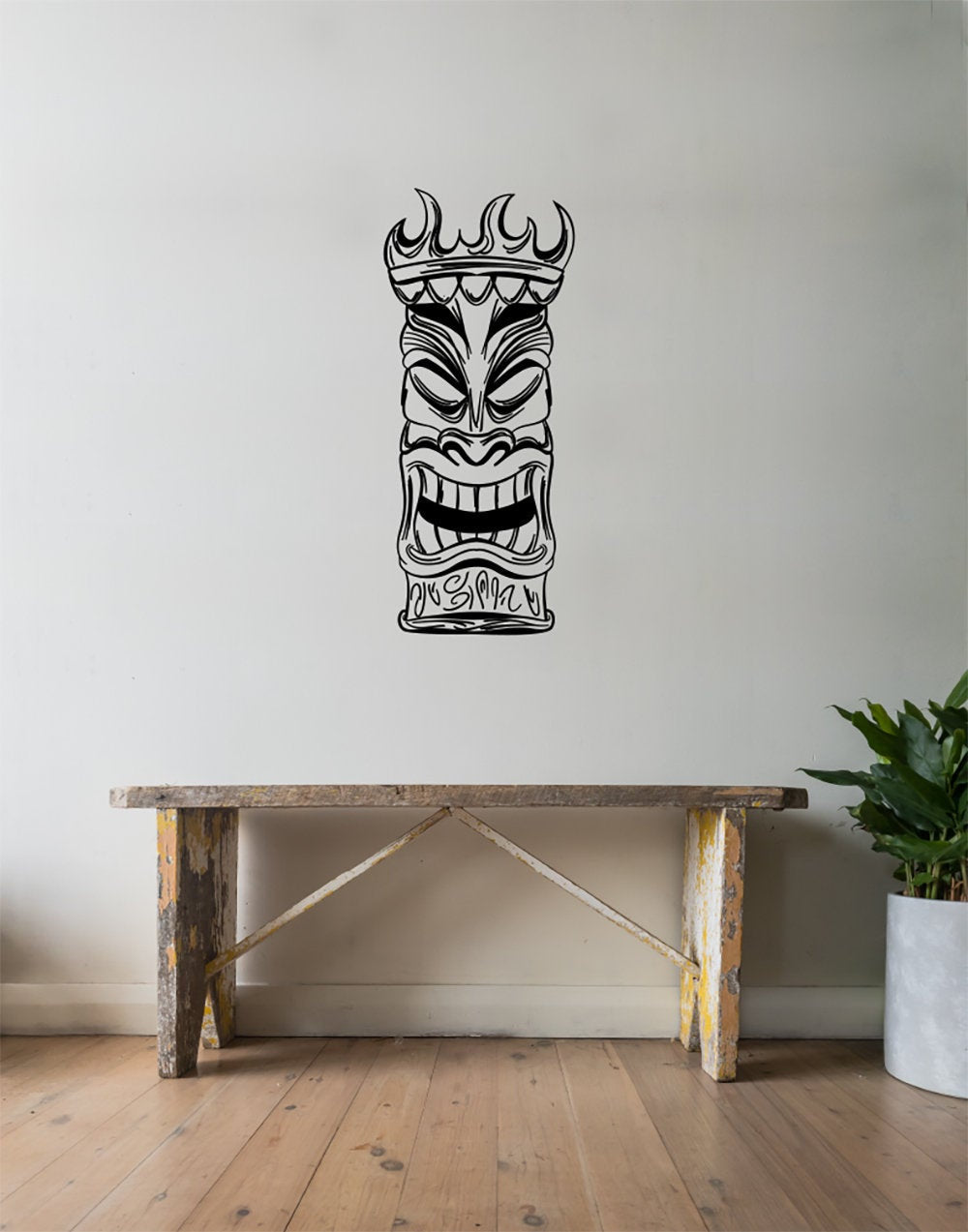 Tropical Hawaii Tiki Vinyl Home decor Wall Decal 