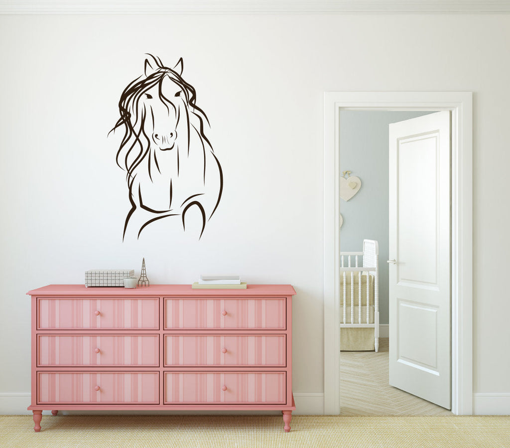 Horse Silhouette Vinyl Home Decor Wall Decal 