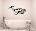 Humpback Whale Silhouette Vinyl Home Decor Wall Decal 
