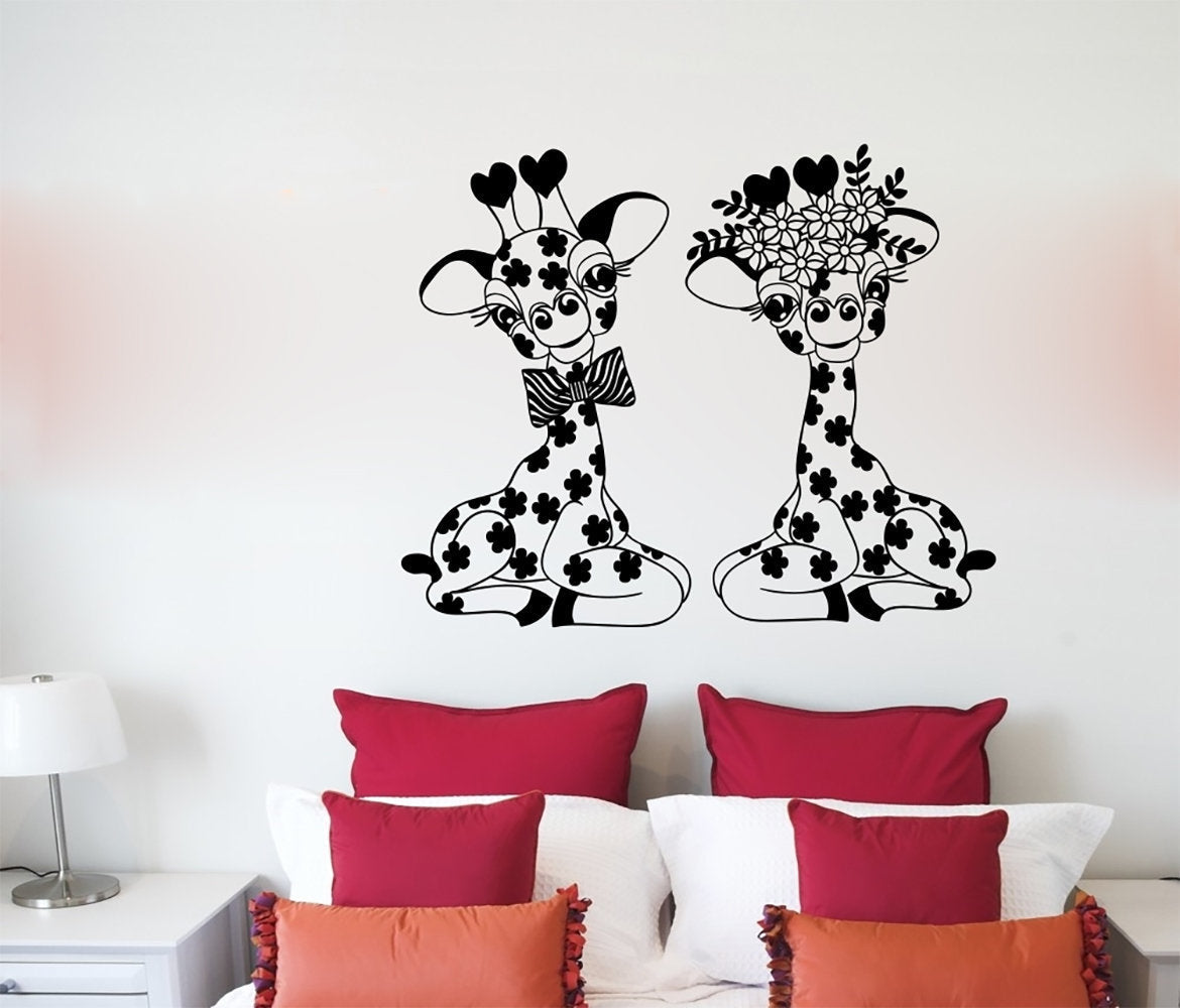 Giraffes Vinyl Home Decor Wall Decal 