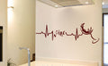 Wine Heartbeat Vinyl Kitchen Home decor Wall Decal 