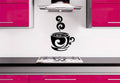 Coffee Cup Vinyl Home Decor Wall Decal 
