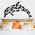 Dolphins Vinyl Coastal Home Decor Wall Decal 