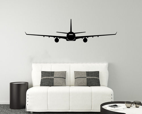 Air Bus A-320 A-321 Airplane Silhouette Vinyl Home Decor Wall Decal 