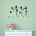 Lets Get Lost In Paradise Coastal Vinyl Home Decor Wall Decal Words 