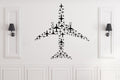 Airplanes Shaped Airplane Silhouette Vinyl Home Decor Wall Decal 