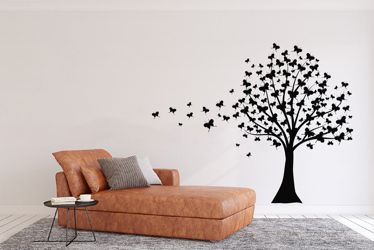 Butterfly Tree Vinyl Home Decor Wall Decal 