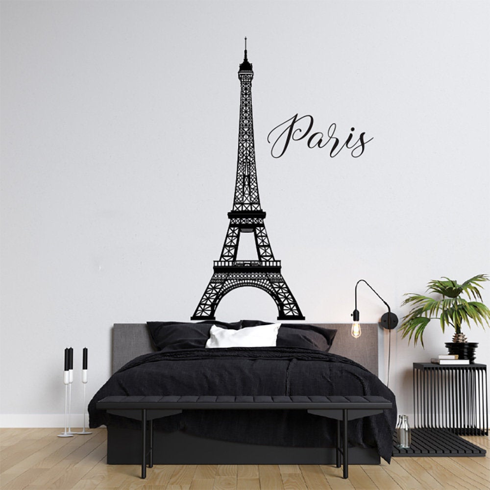 Eiffel Tower Paris Silhouette Vinyl Home Decor Wall Decal 