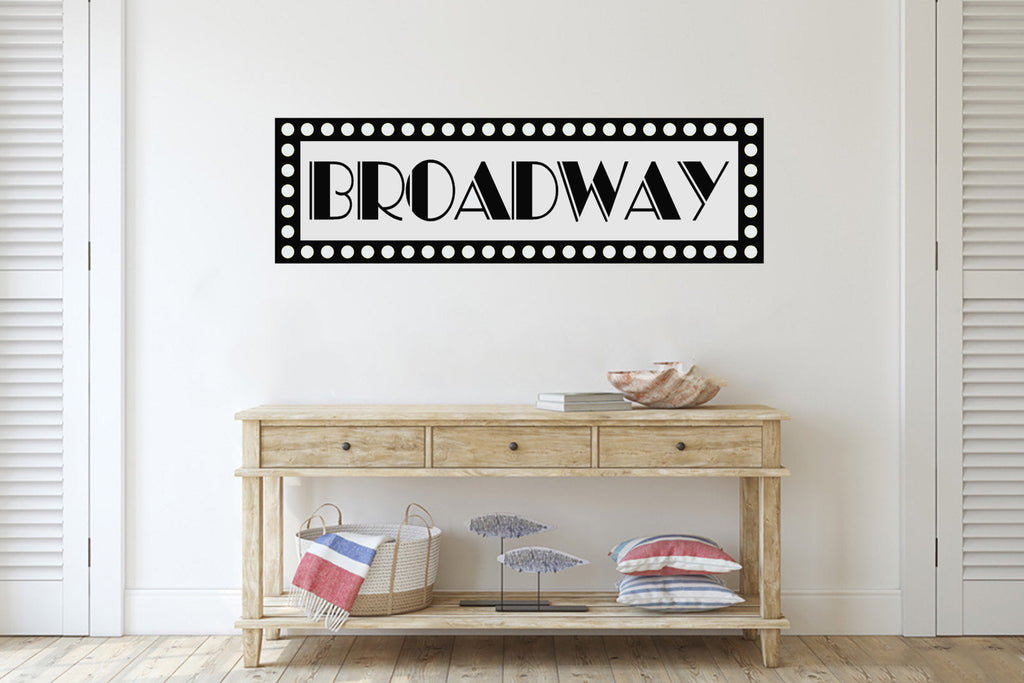 Broadway New York Vinyl Home Decor City Wall Decal Words 