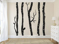 Winter Birch Trees Forest Vinyl Home Decor Wall Decal 