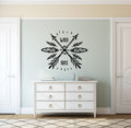 Wild and Free Boho Bohemian Feathers and Arrows Vinyl Home Decor Wall Decal Words 