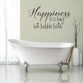 Happiness Is A Long Hot Bubble Bath Vinyl Home Decor Wall Decal 
