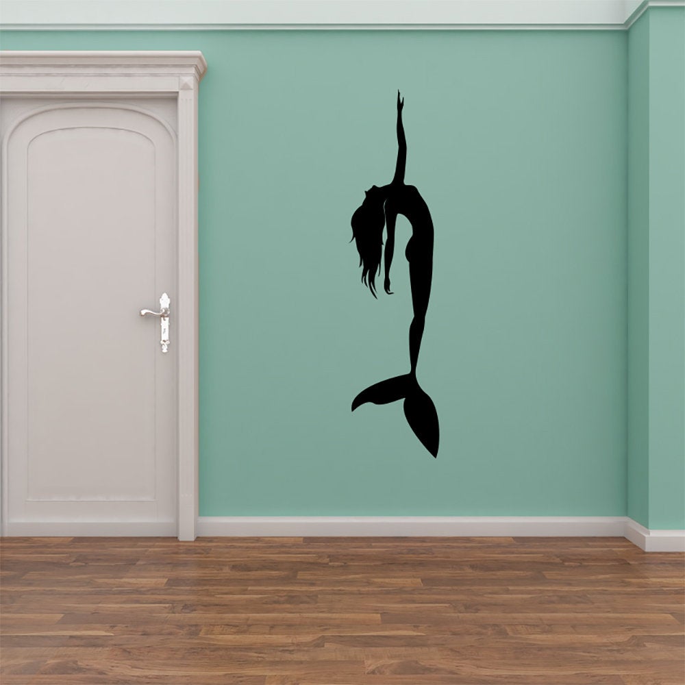 Mermaid Silhouette Vinyl Home Decor Wall Decal 