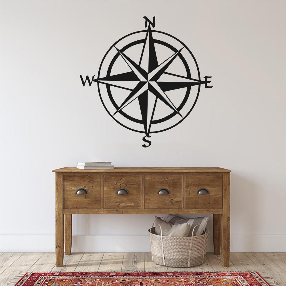 Nautical Compass Vinyl Home decor Wall Decal