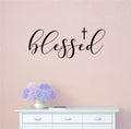 Blessed Vinyl Home Decor Wall Decal Words 