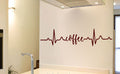 Coffee Heartbeat Kitchen Vinyl Home Decor Wall Decal Words 
