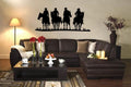 Country Cowboy Silhouettes and Horses Vinyl Home Decor Wall Decal 