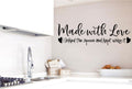 Made With Love I Licked The Spoon and Kept Using It Kitchen Vinyl Home Decor Wall Decal 