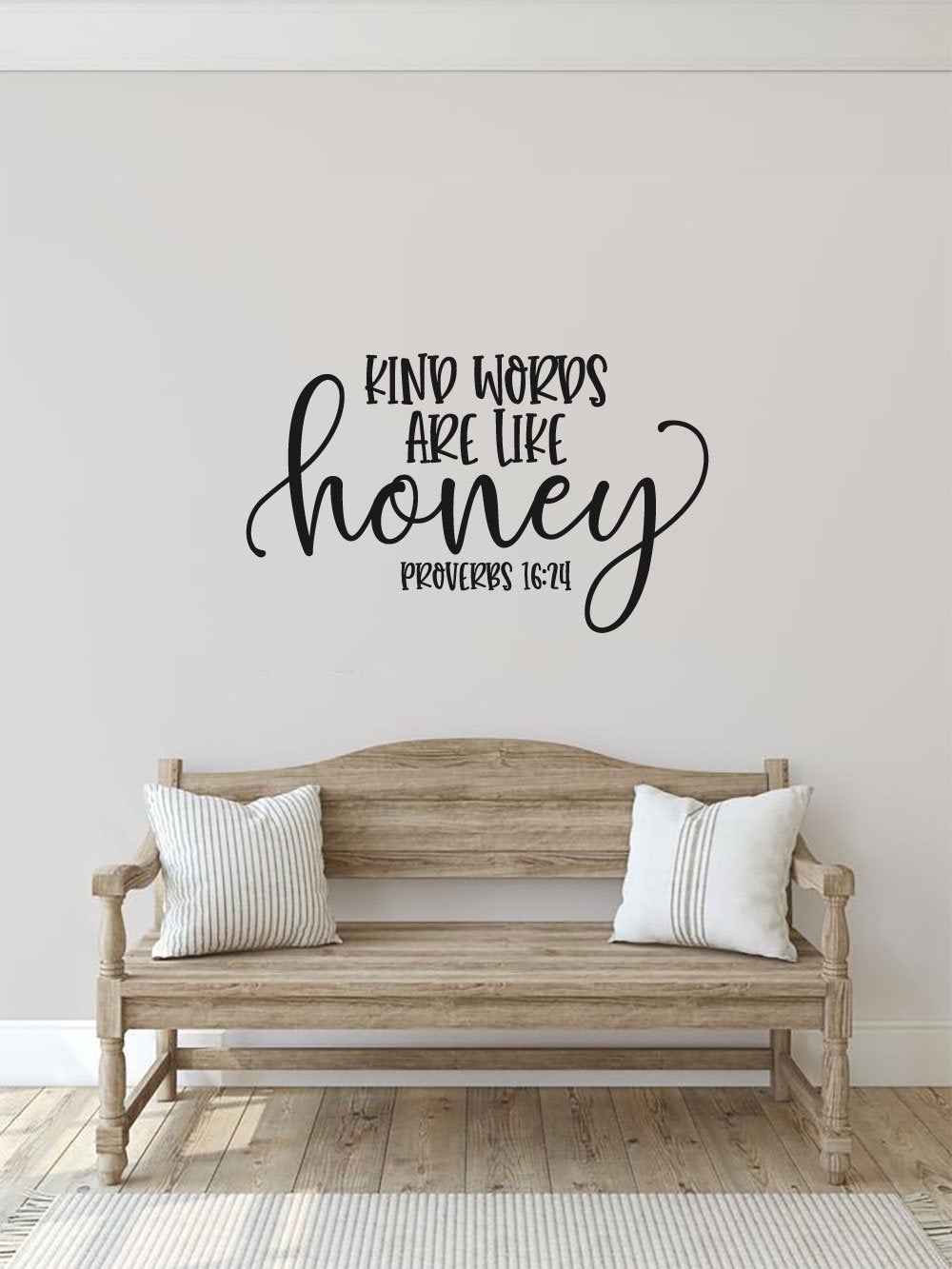 Kind Words Are Like Honey Proverbs 16:24 Vinyl Home Decor Wall Decal Words 