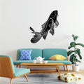 Koi Carp Fish Silhouette Vinyl Home Decor Wall Decal 