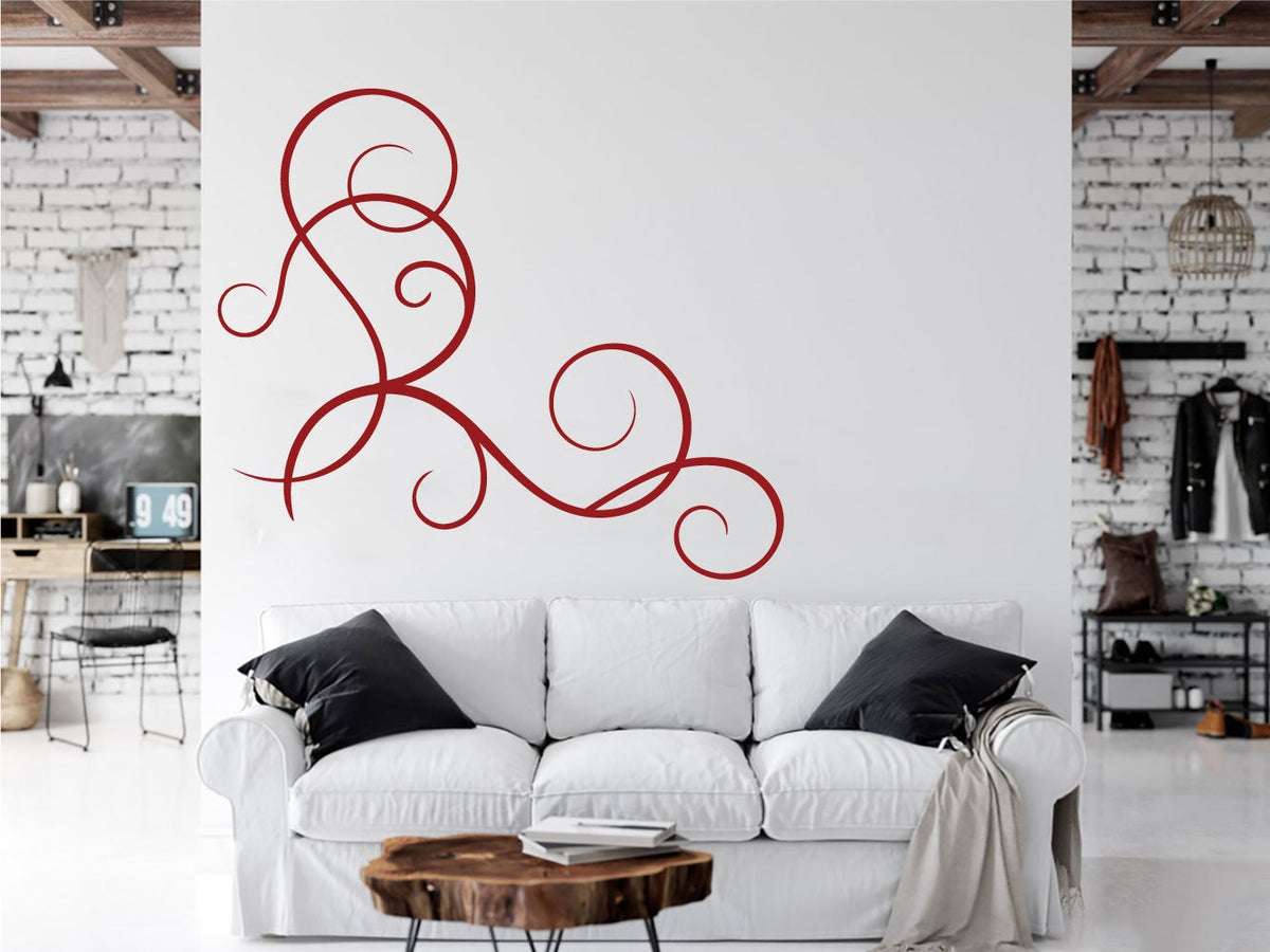 Swirls Vinyl Home Decor Wall Decal 