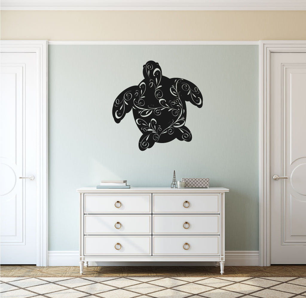 Ocean Sea Turtle Vinyl Home Decor Wall Decal