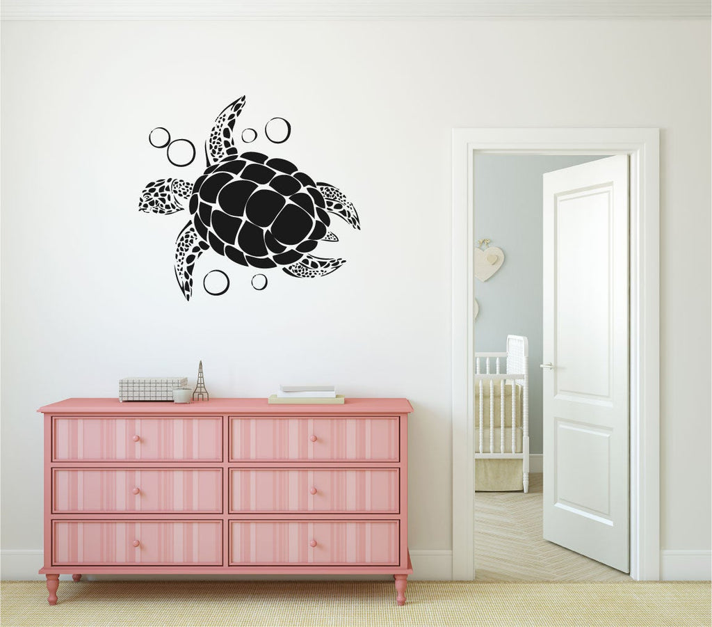 Ocean Sea Turtle Vinyl Home Decor Wall Decal