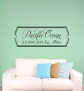 Pacific Ocean Vinyl Home decor Wall Decal