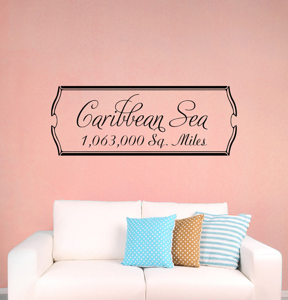 Caribbean Sea Coastal Vinyl Home Decor Wall Decal 