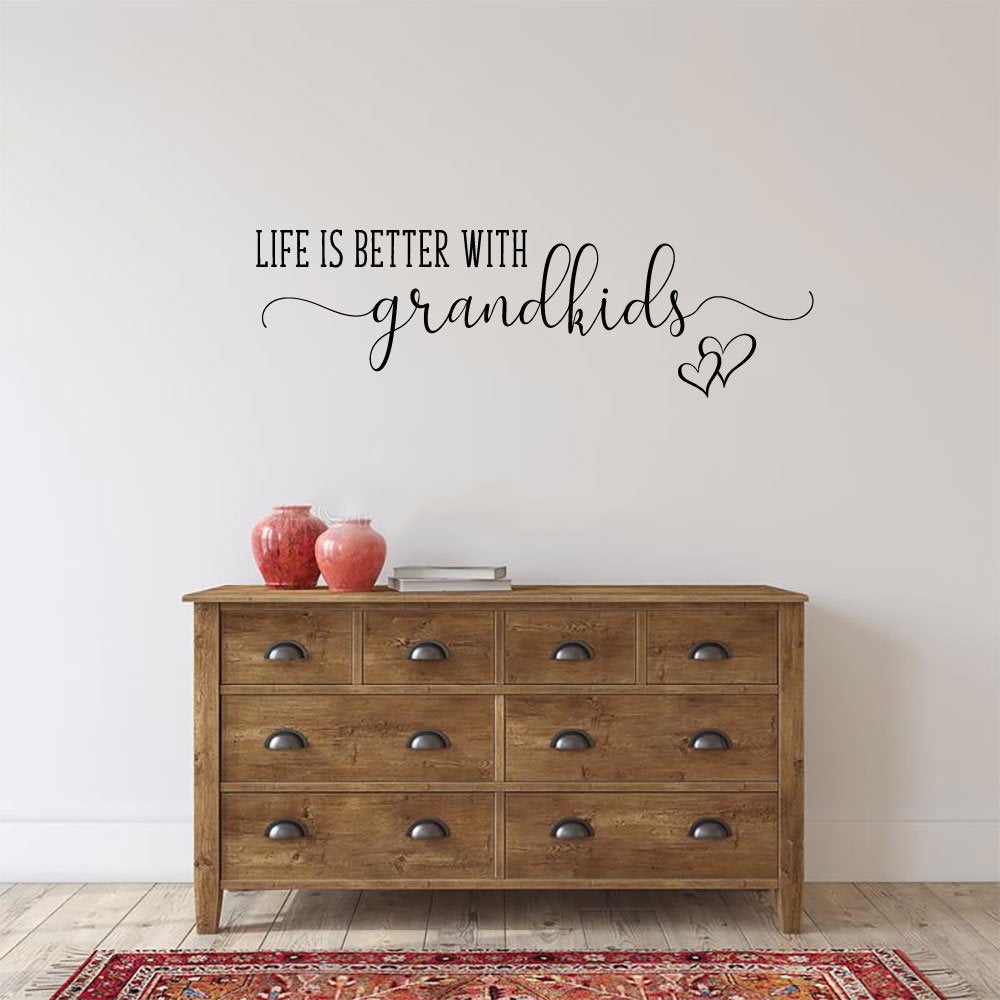 Life Is Better with Grandkids Vinyl Home Decor Wall Decal Words 
