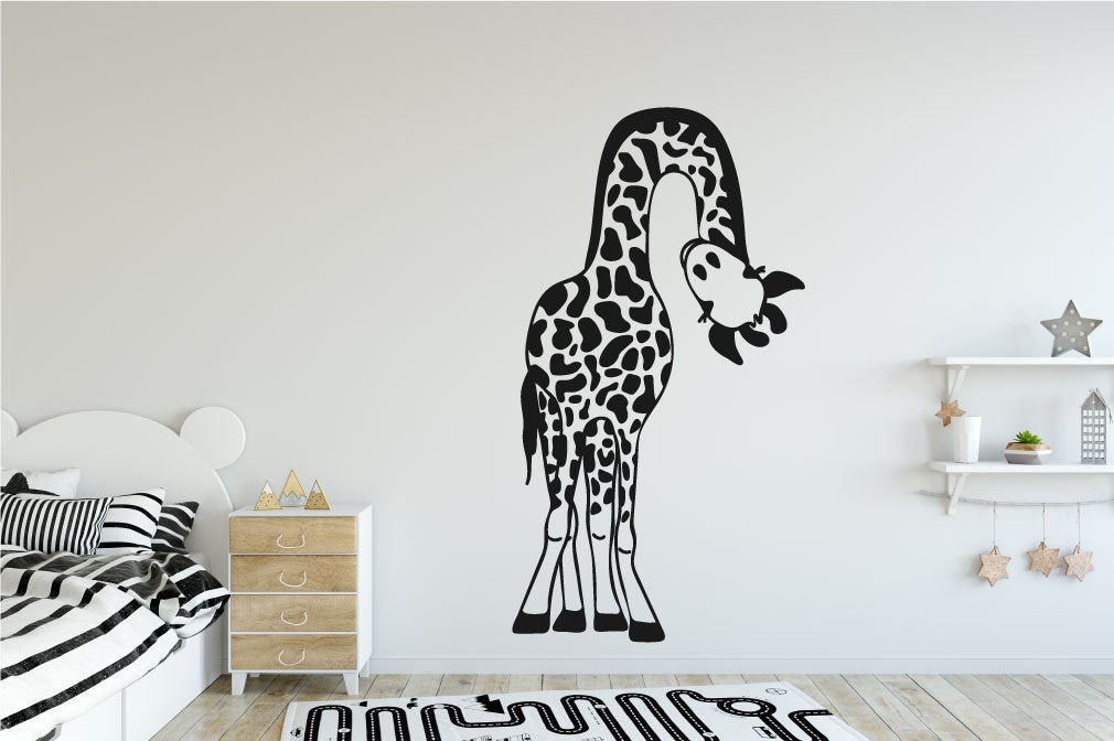 Giraffe Vinyl Home Decor Wall Decal 