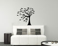 Curved Tree Silhouette Vinyl Home Decor Wall Decal 