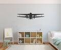 Biplane Airplane Silhouette Vinyl Home Decor Wall Decal 
