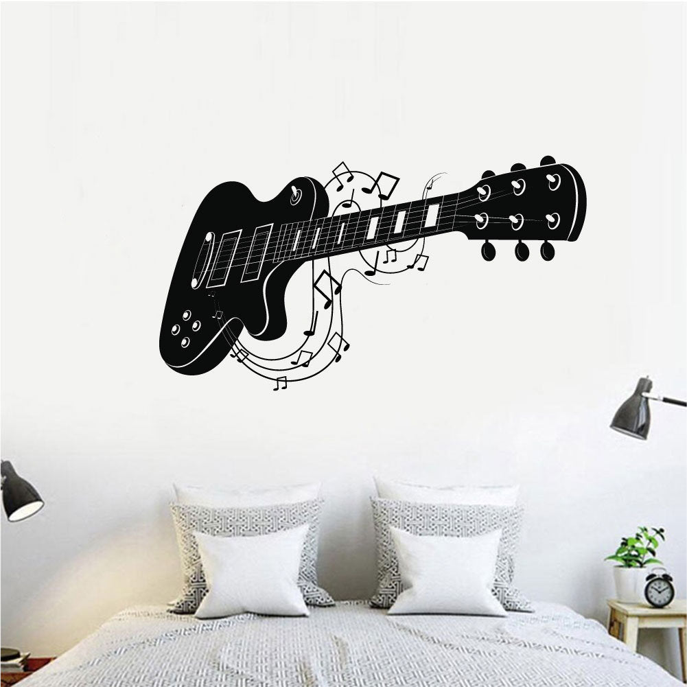 Guitar and Music Notes Vinyl Home Decor Wall Decal 