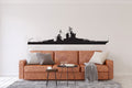 US Navy Battleship Ship USS Idaho Silhouette Vinyl Home Decor Wall Decal 