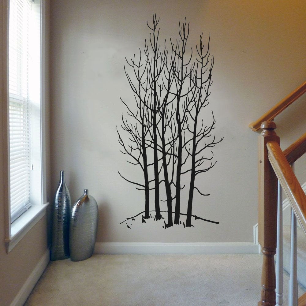 Trees Silhouette Vinyl Home Decor Wall Decal 