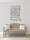 I Want To Hold Your Hand Laugh At Your Jokes Walk By Your Side Vinyl Home Decor Wall Decal Words 