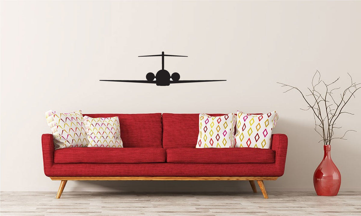 B 717 Airplane Silhouette Vinyl Home Decor Wall Decal 