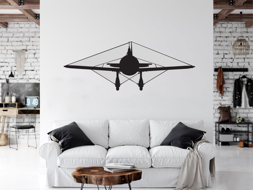 B P-26 Peashooter Airplane Silhouette Vinyl Home Decor Wall Decal 