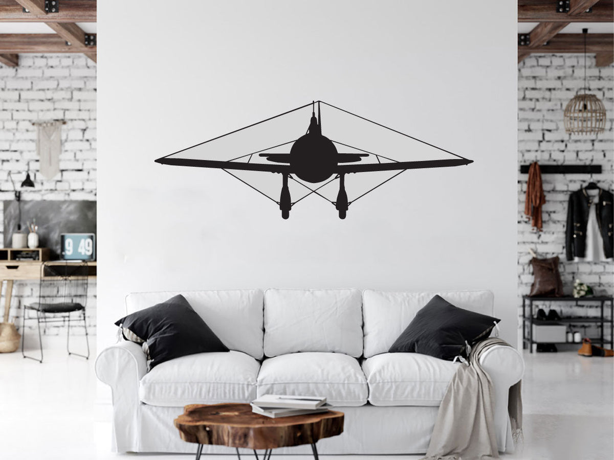 B P-26 Peashooter Airplane Silhouette Vinyl Home Decor Wall Decal 