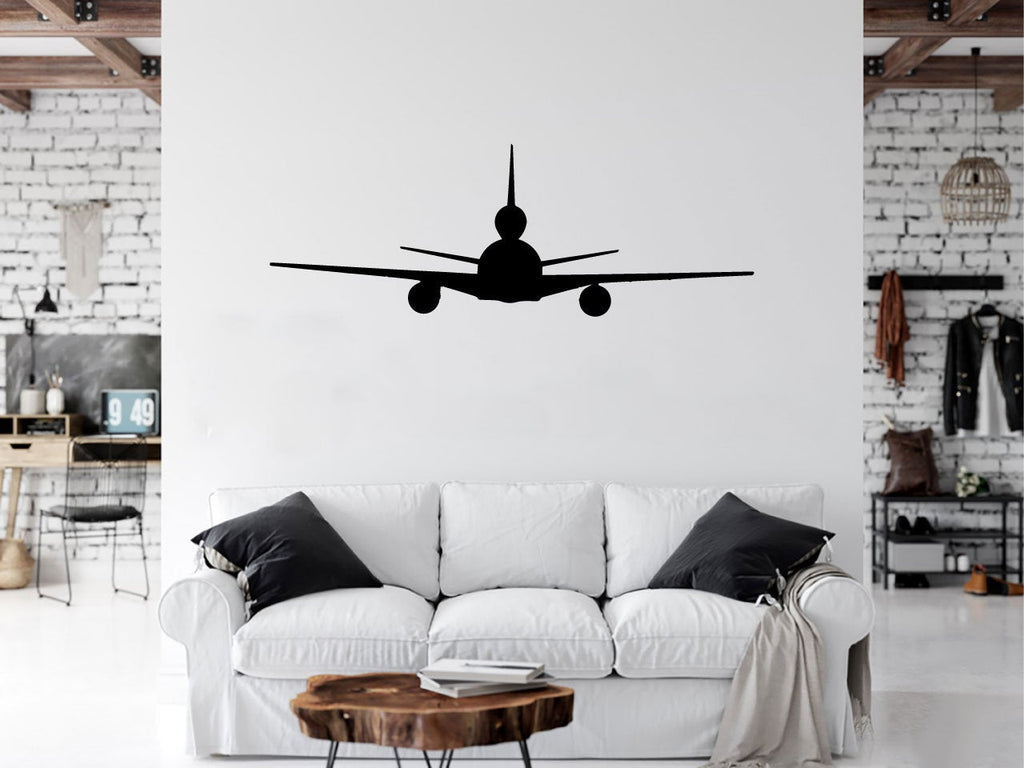 MD DC-10 Jumbo Jet Airplane Silhouette Vinyl Home Decor Wall Decal 