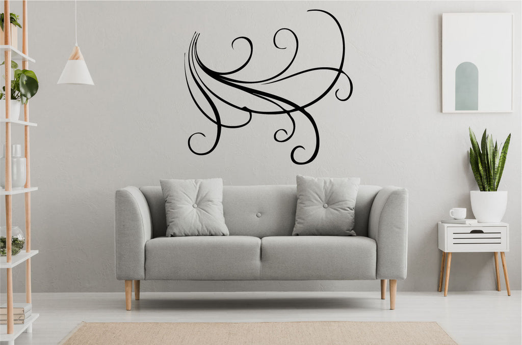 Swirls Vinyl Home Decor Wall Decal 