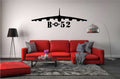 B B-52 Bomber Stratofortress Airplane Silhouette Vinyl Home Decor Wall Decal 