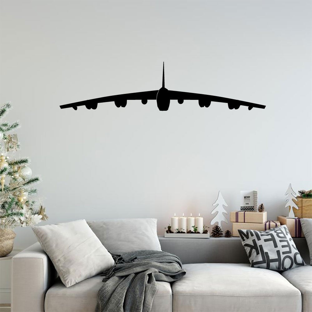 B B-52 Bomber Stratofortress Airplane Silhouette Vinyl Home Decor Wall Decal 