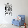 In This Paramedic Home Vinyl Home Decor Wall Decal Words 