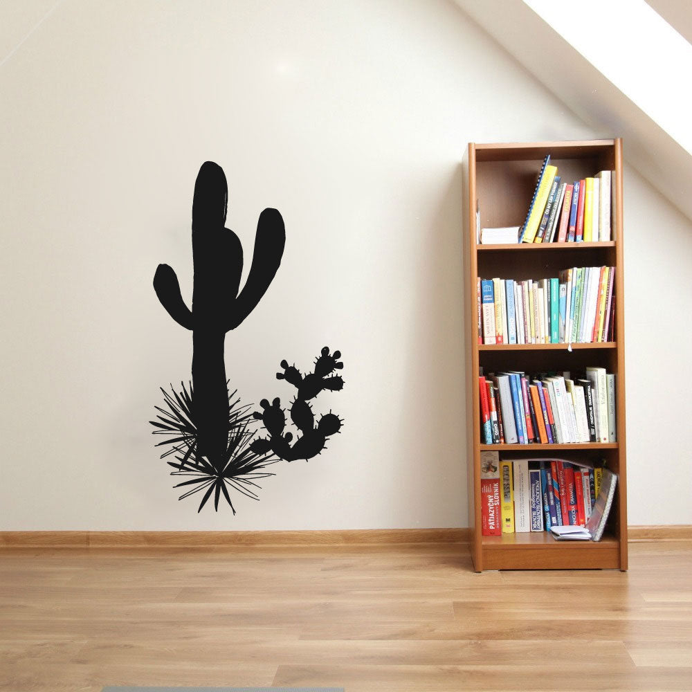 Saguaro Cactus Silhouette Vinyl Home Decor Wall Decal 