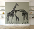 Giraffe Family Vinyl Home Decor Wall Decal 